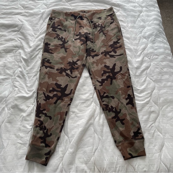 New Polo Ralph Lauren Women’s Camo Olive Green Sweatpants Jogger Size Large - Picture 6 of 8